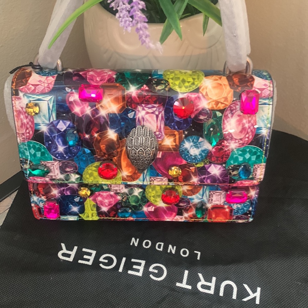 Kurt Geiger London Small Shoreditch Embellished Leather Crossbody Bag - Picture 10 of 17